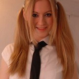 Kristin dressed up as a School Girl!