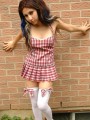 Angels looking naughty in a little schoolgirl outfit