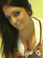 Watch as a very busty Brooke opens her baseball jersey showing off her huge tits
