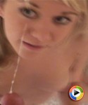 Watch as Ashlee jerks off her friend till he cums on her face