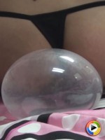 Watch as Cindy Cupcakes sits on a balloon till it pops