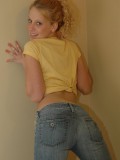 Lucky in tight jeans